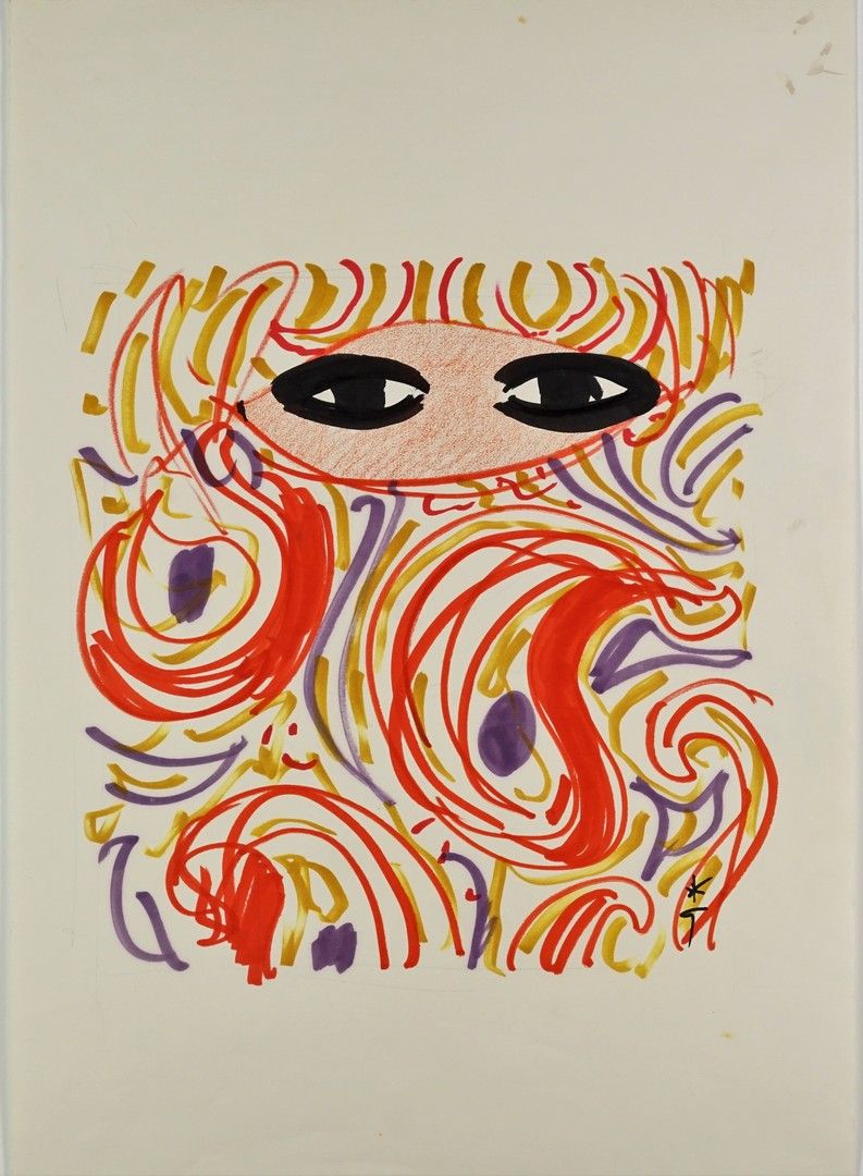 René GRUAU (1909-2004) The Look, circa 1977
Marker
Signed lower right 
History: &hellip;