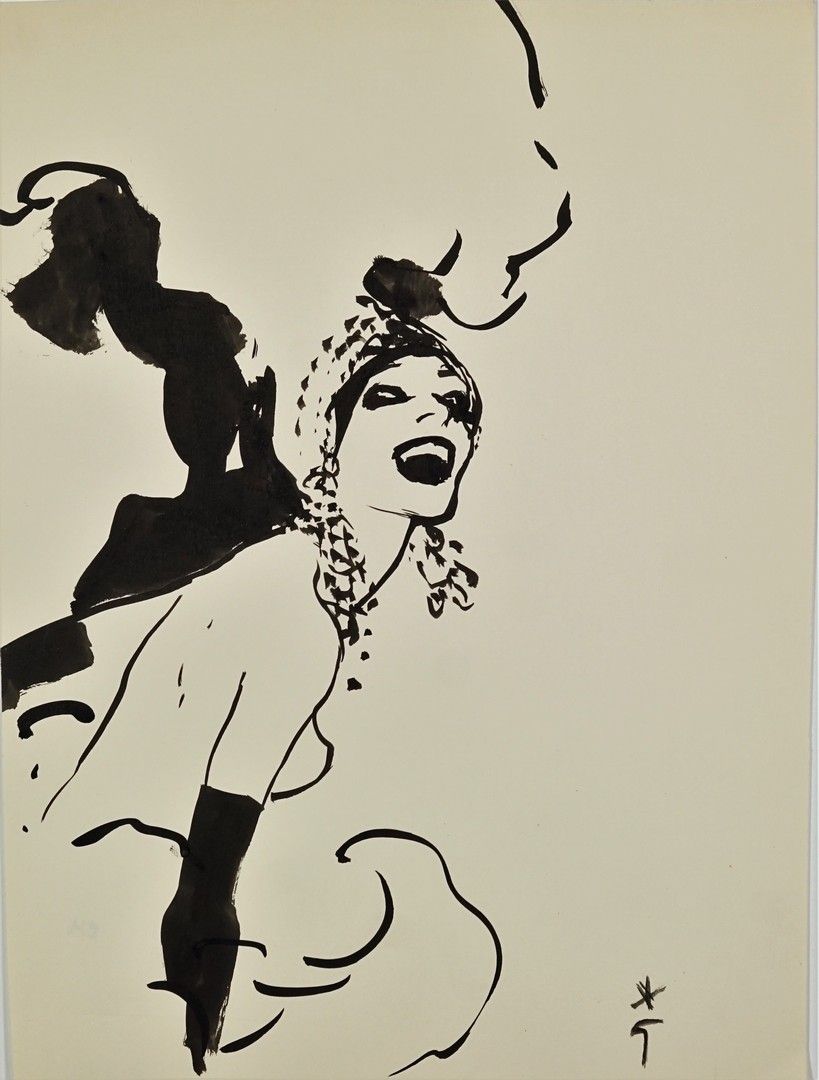 René GRUAU (1909-2004) Lido, 1973
Tinta. Firmado abajo a la derecha
31 x 23 cm
¡&hellip;