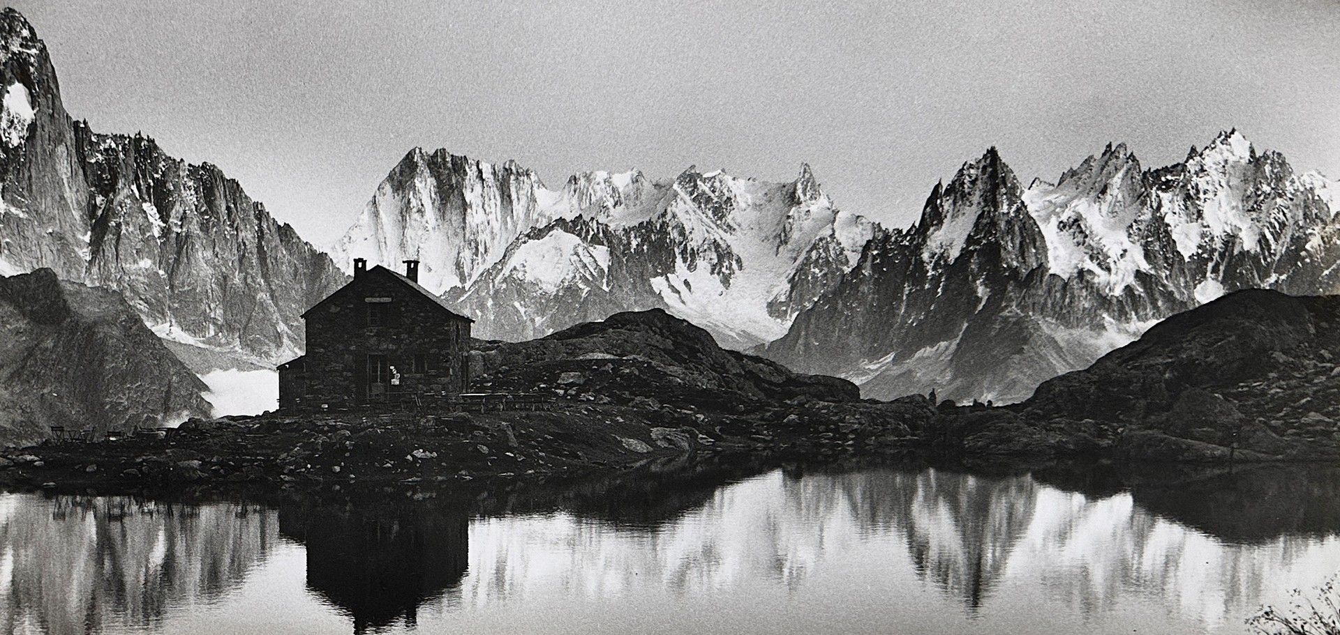 INGI (Louis Ingigliardi, dit) 1915-2008 MONTAGNE Lever du soleil au Lac Blanc, V&hellip;