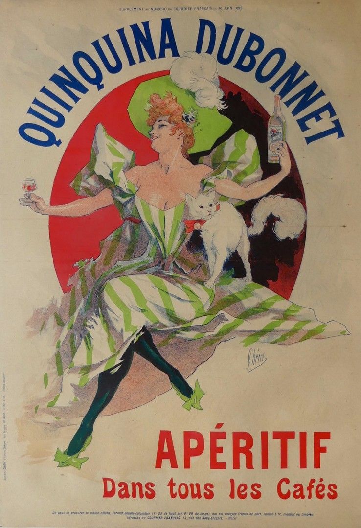 CHÉRET Jules (1836-1932) QUINQUINA DUBONNET. "Apéritif dans tous les cafés". Sup&hellip;