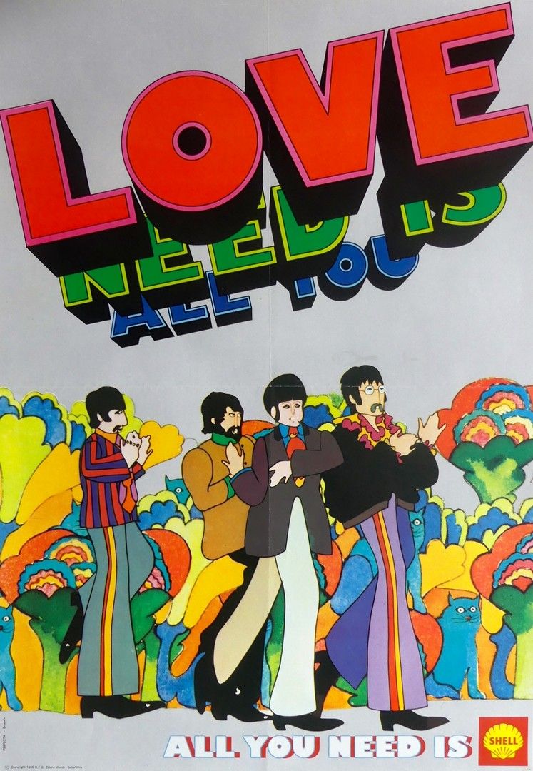Null THE BEATLES.«ALL YOU NEED IS LOVE-ALL YOU NEED IS Shell». Vers 1969Jon Cram&hellip;