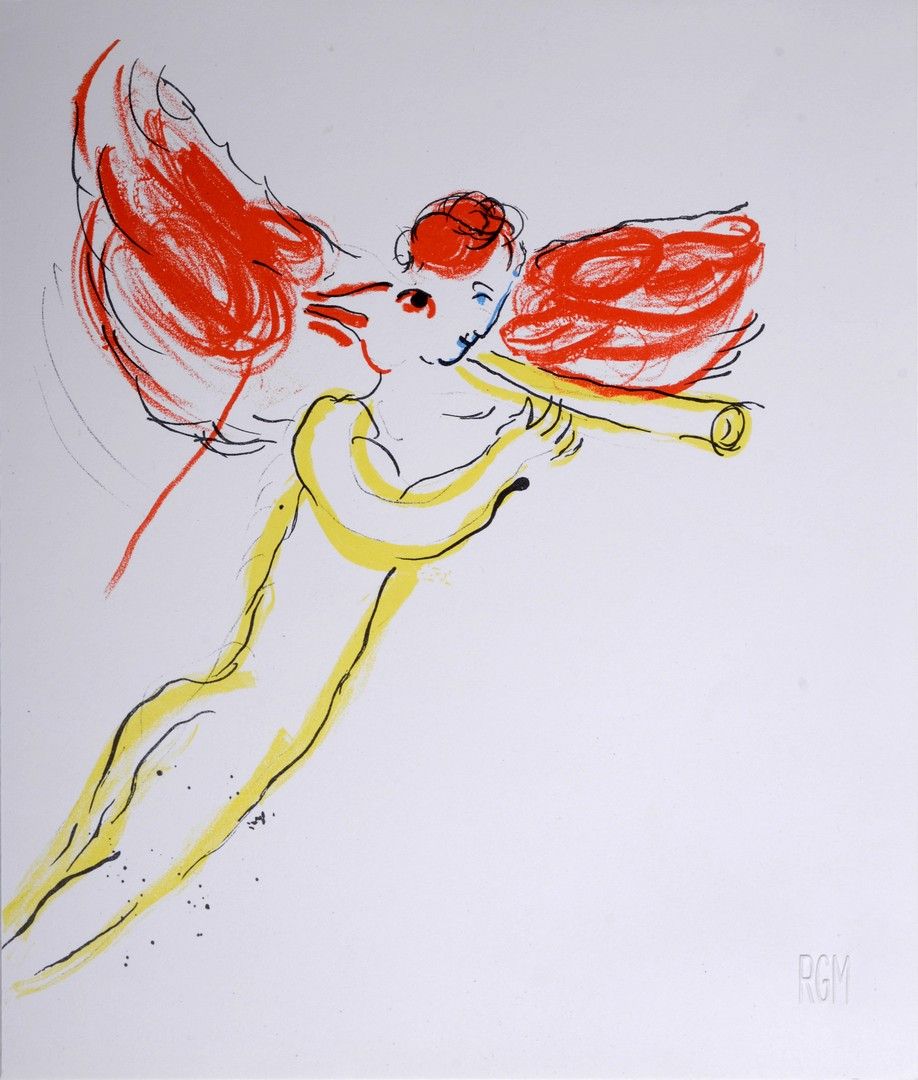 CHAGALL Marc (1887-1985) Marc Chagall (1887-1985)
Esquisse pour L'Ange rouge, 19&hellip;