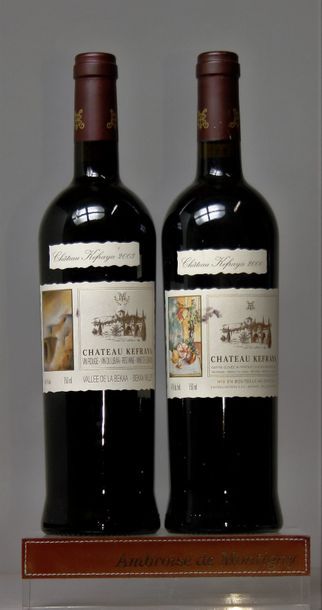 VINS ETRANGERS 2 bouteilles CHÂTEAU de KEFRAYA - Liban 1 bouteille de 2000 et 1 &hellip;