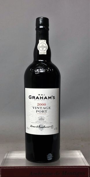 PORTO GRAHAMS VINTAGE millésime 2000 6 bouteilles- Caisse bois.