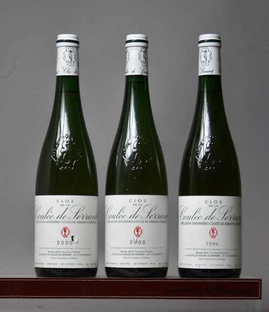 CLOS de la COULEE DE SERRANT - Savenniéres 1 bouteille de 1999 et 2 de 2000 1 bo&hellip;