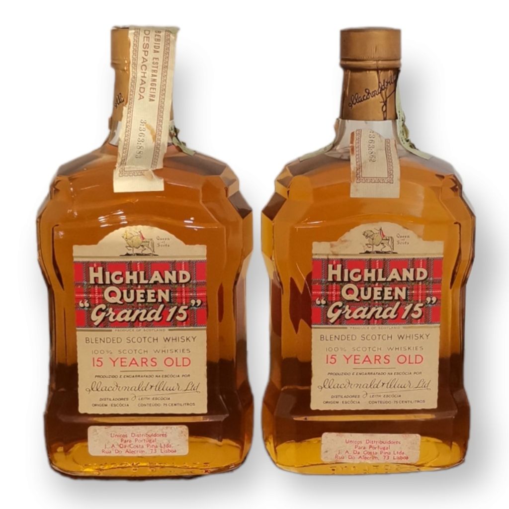 HIGHLAND QUEEN 15 ANOS (2) HIGHLAND QUEEN 15 YEARS (2) 两瓶0.70升的威士忌。80's.