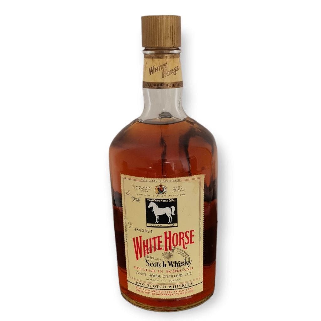 WHITE HORSE MAGNUM WHITE HORSE MAGNUM 1.875 liter whiskey bottle. 80's