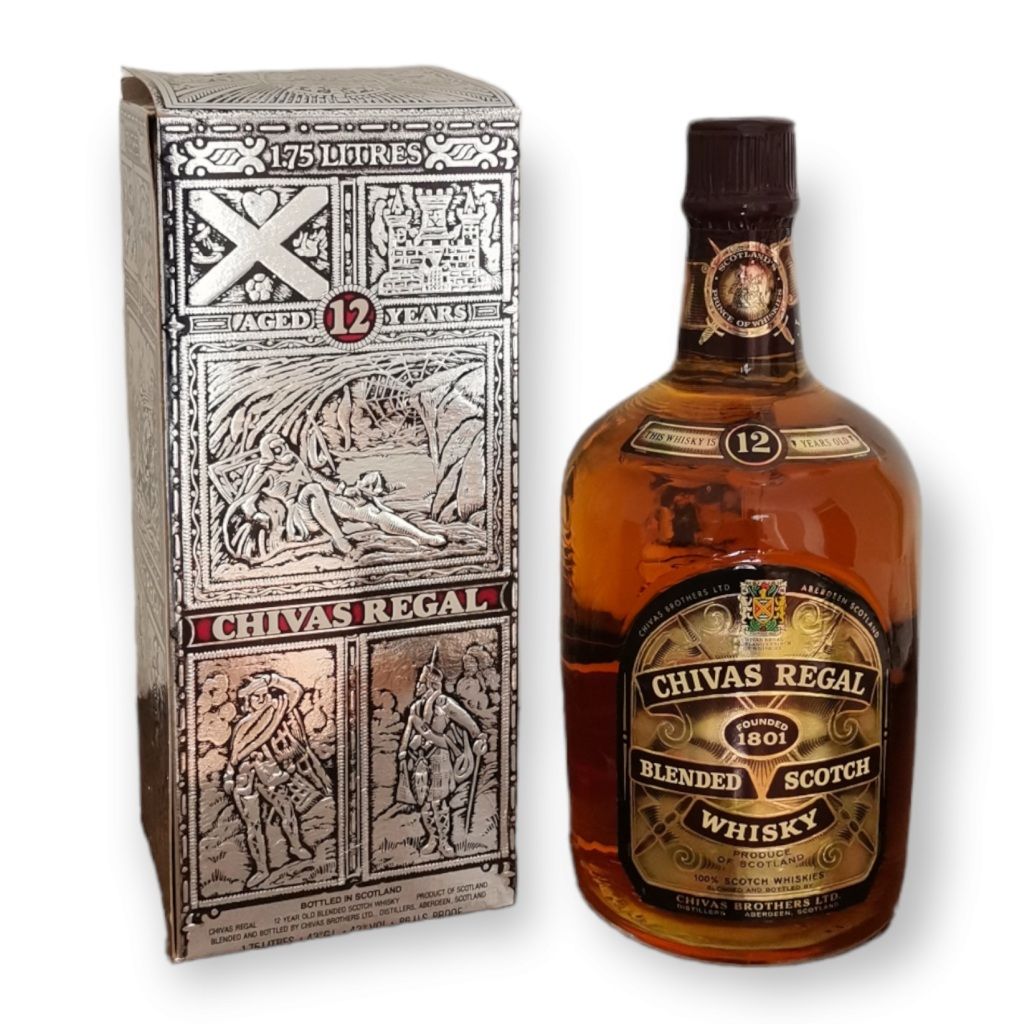 CHIVAS REGAL 12 ANOS MAGNUM CHIVAS REGAL 12 YEARS OLD MAGNUM 一瓶1.75升的威士忌，带原包装盒。