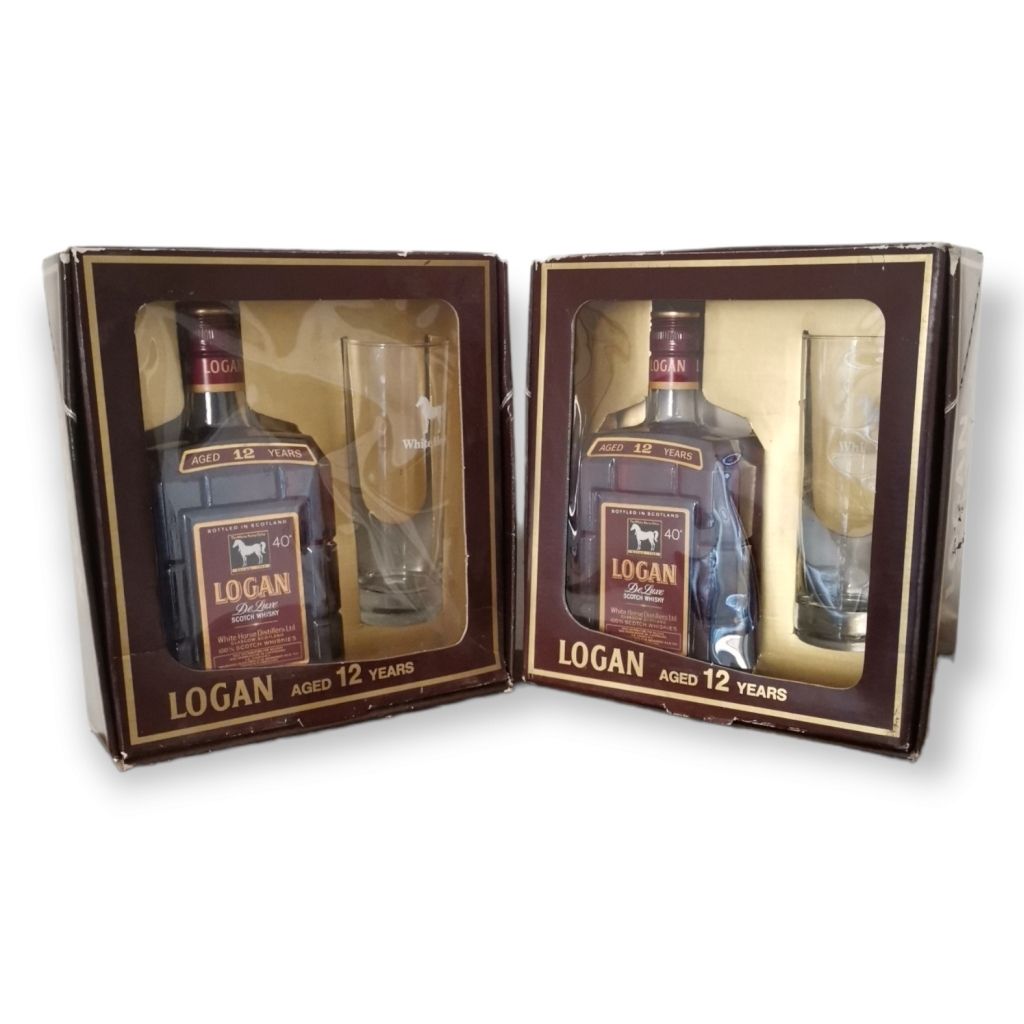 LOGAN 12 ANOS (2) LOGAN 12 YEARS (2) 两瓶0.70升的威士忌。装在带玻璃的礼品盒里。