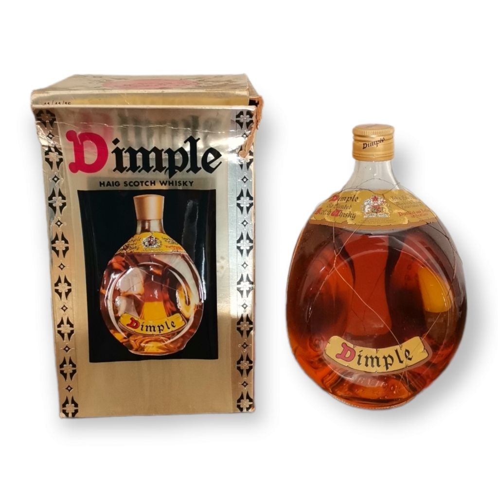 DIMPLE 12 ANOS DIMPLE 12 YEARS old 1 liter bottle of whiskey. Original box. 70's