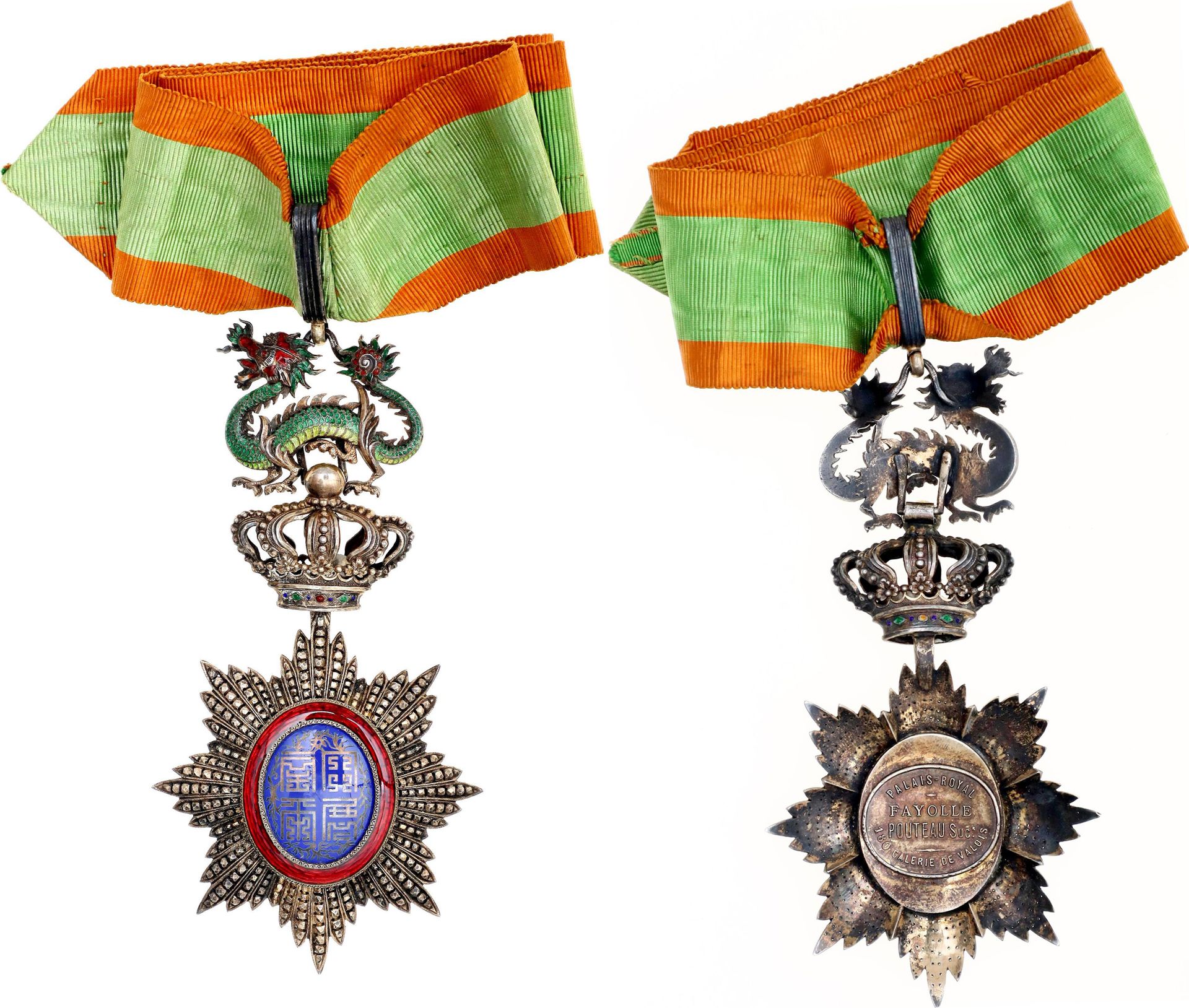 Indochina Annam Order of the Dragon of Annam Commander Badge 1886 Barac# 93; arg&hellip;