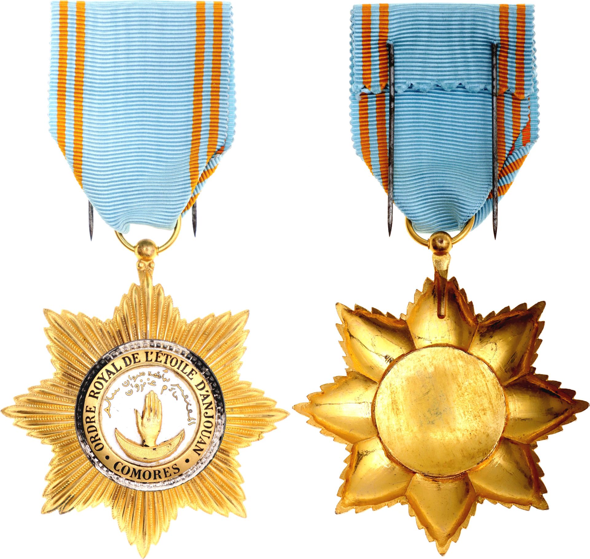 Comoros Royal Order of the Star of Anjouan Officer Star 1860 Barac# 4; vgAE 64x5&hellip;