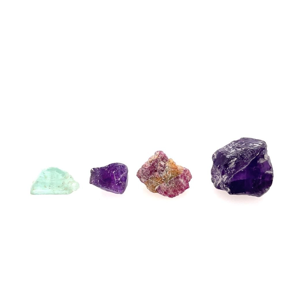 Null 4 RUBY,AQUA,IOLITE,AMETHYSTS 36,11 CT SHAPE - CERT NONE - PR20505