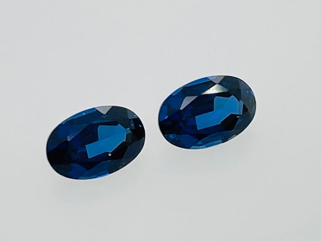 Null 2 LAB GROWN SAPPHIRES 1,22 CT SHAPE OVAL - CERT NONE - PS80314