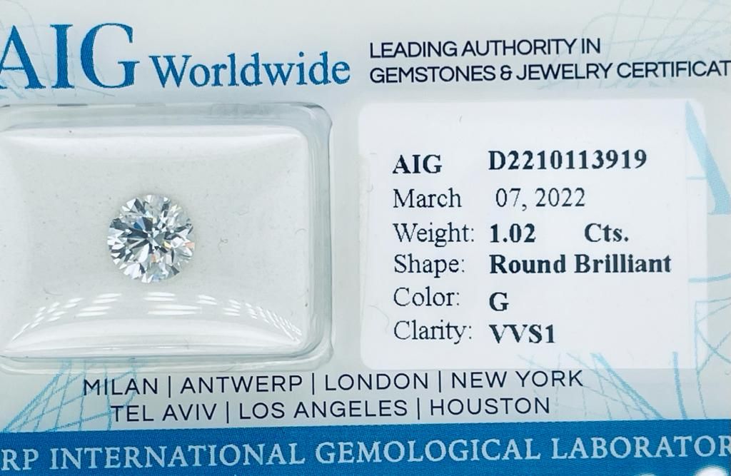 Null LAB GROWN DIAMOND 1.02 CT G VVS1 - LG20301 - U