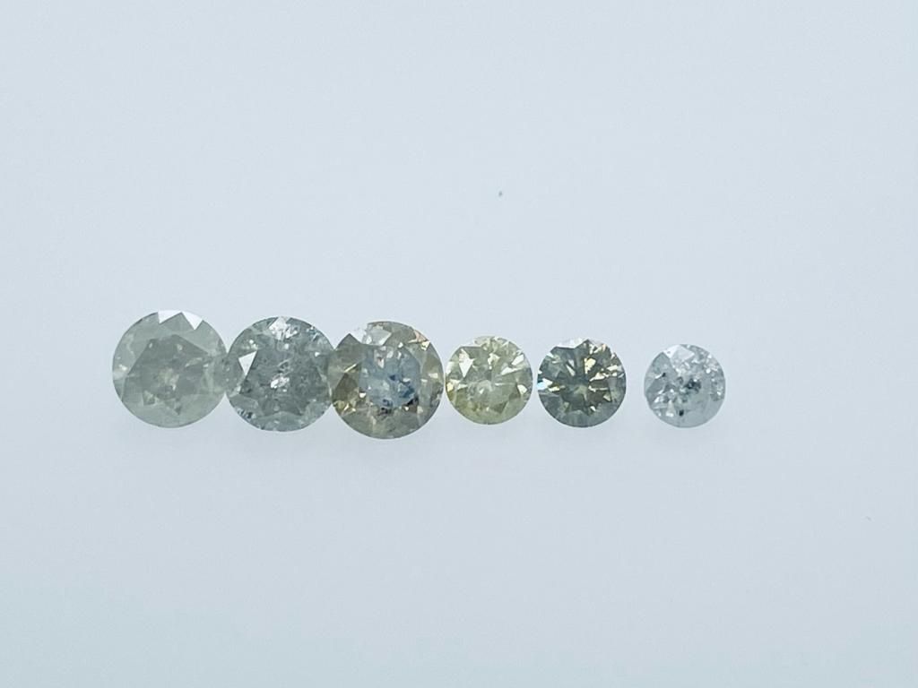 Null 6 DIAMONDS 2,13 CT I-L.YELLOW - I2-3 - SHAPE BRILLANT - CERT NONE - C20306-&hellip;