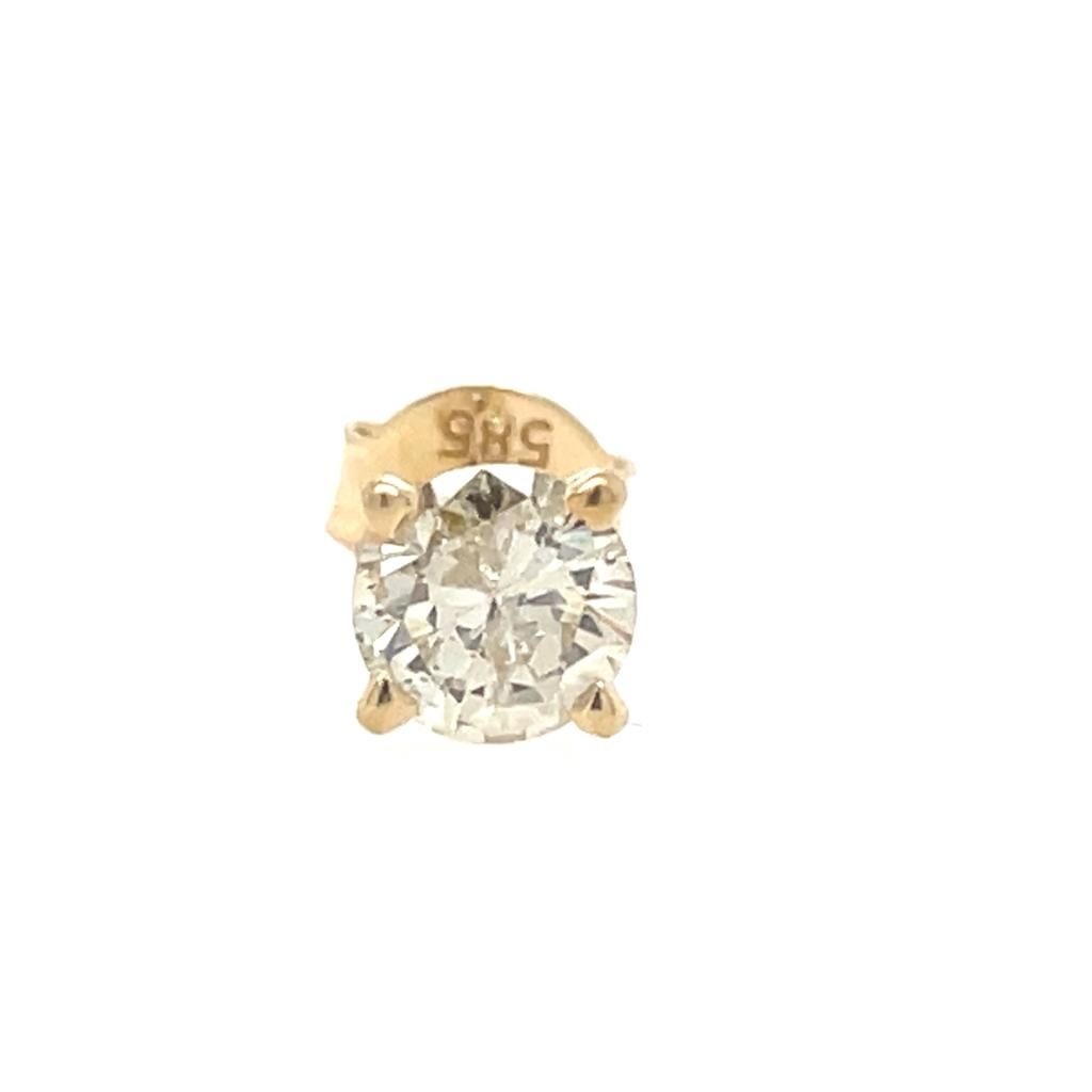 Null 14K YELLOW GOLD 0.45G DIAMOND EARRING 0.40 CT CERTIFICATION NONE - ER20109