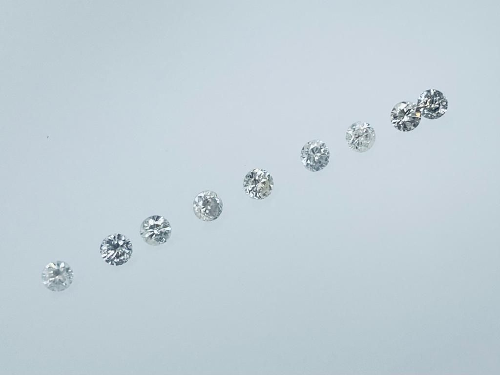 Null 9 DIAMONDS 0,48 CT G-H - SI1-I1 - SHAPE BRILLANT - CERT NONE - C20601-1