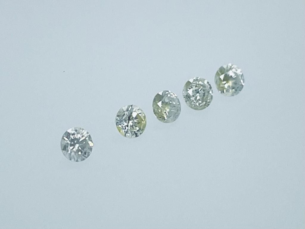 Null 5颗钻石，总重0.53克拉，G-J - si3-i2 - 明亮式切割 - 没有证书 - C20601-4