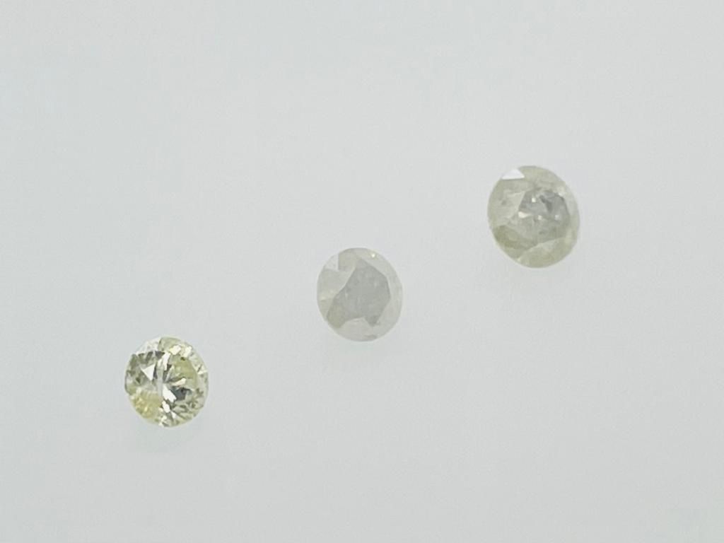 Null 3 DIAMANTS 1,21CT TOTAL I/FANCY LIGHT YELLOW - I1-3 - TAILLE BRILLANT - CER&hellip;