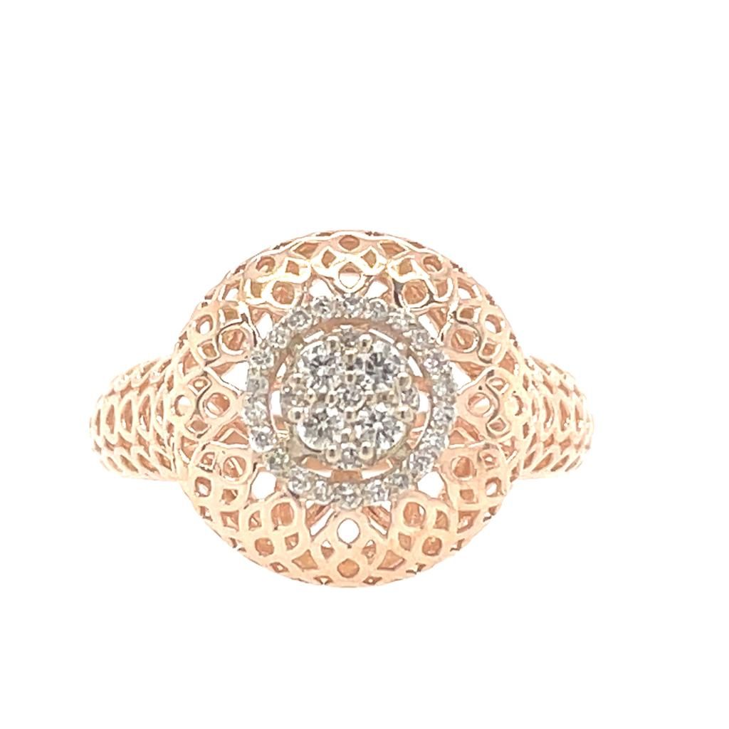 Null 14K ROSE GOLD 3.59G RING WITH 0.35 CT DIAMOND CERT ABSENT - RNG20406