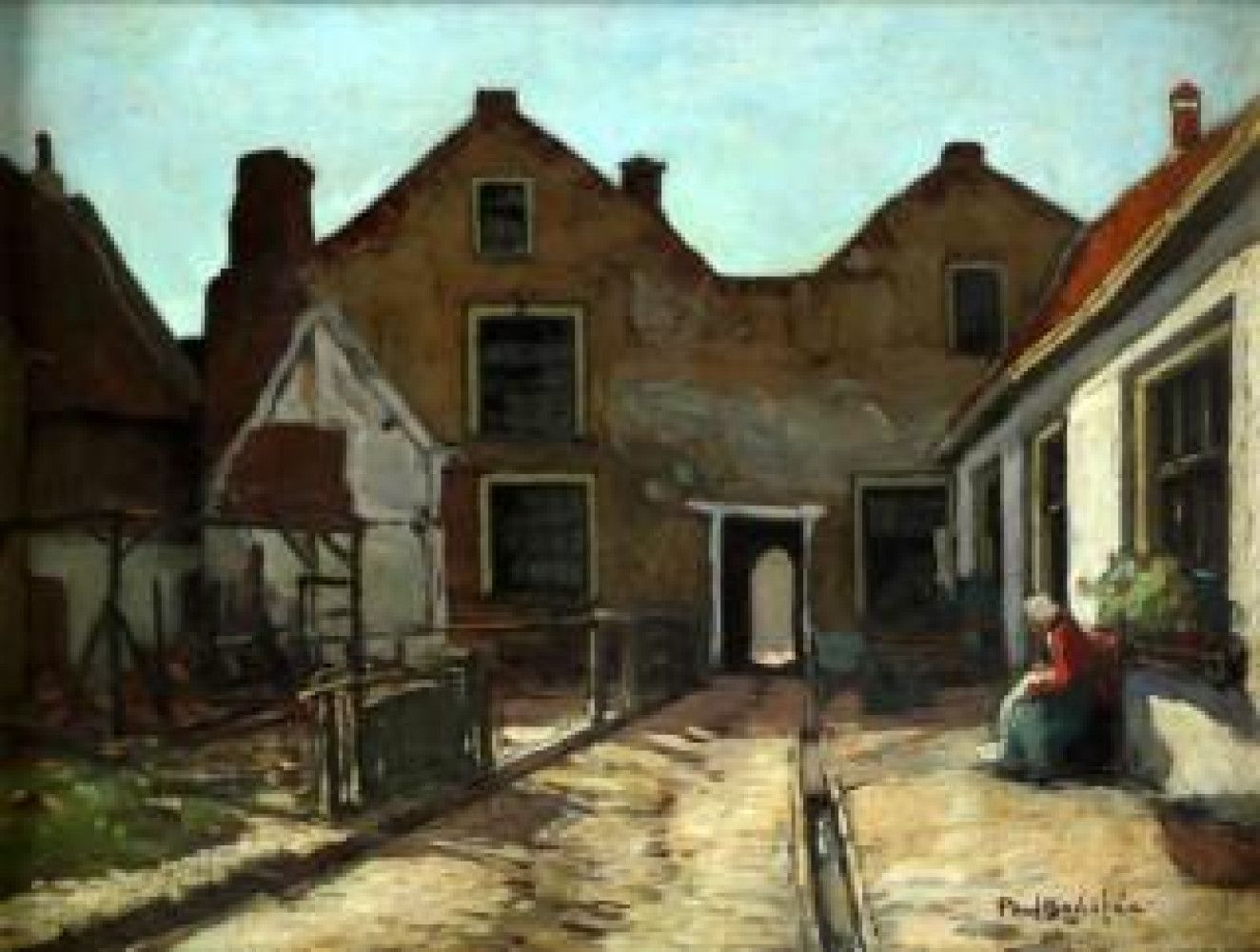 Paul Bodifée Paul Bodifée (Deventer 1866 - 1938), Vue d'une ferme avec une fermi&hellip;