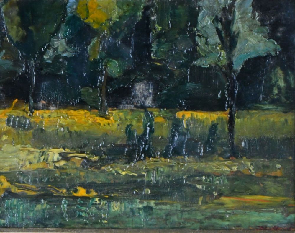 Alessandro LUPO (1876-1953), Dipinto olio su pannello Esponente del naturalismo &hellip;
