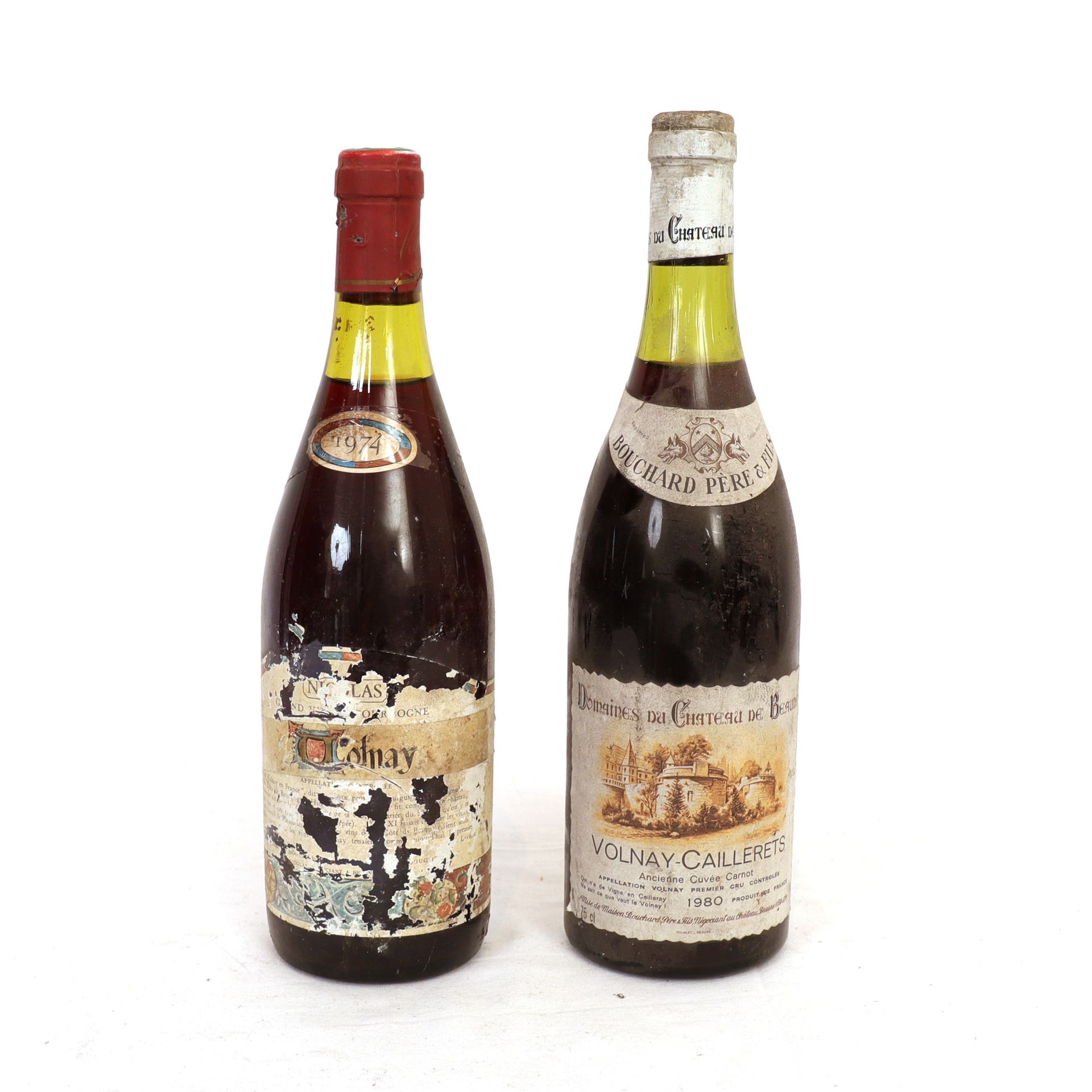 Null 2 Btls de vins de Bourgogne :

- 1 Volnay 1974

- 1 Volnay Cailleret 1980