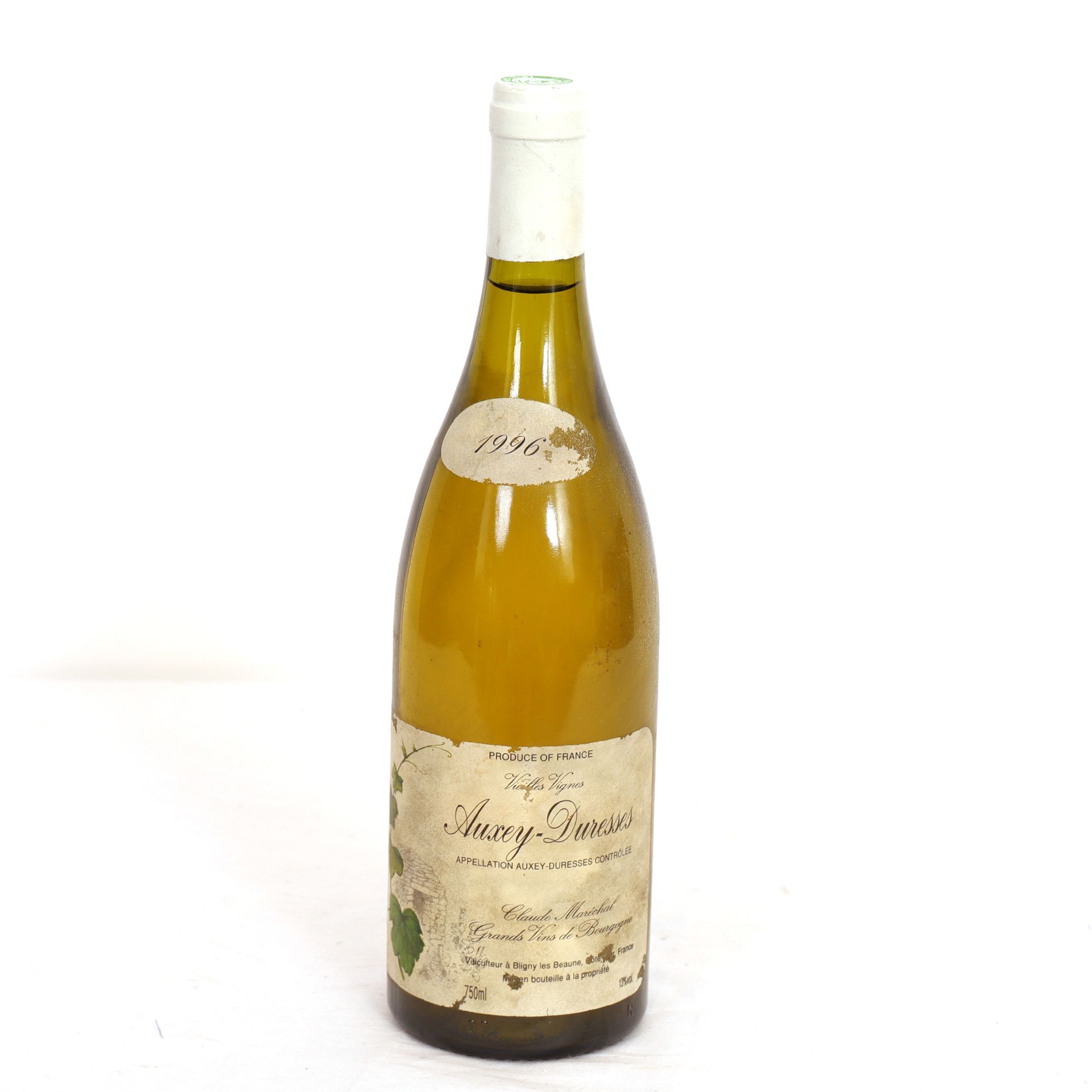 Null 1 Btl Auxey Duresses, Grand vin de Bourgogne, 1996 

Bon niveau, étiquette &hellip;
