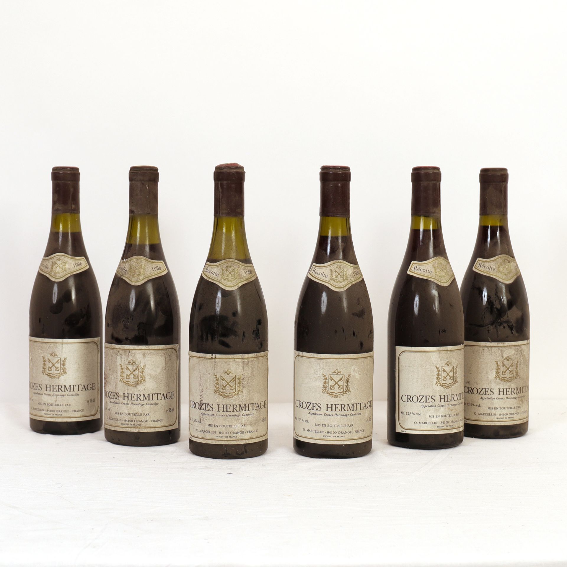Null 6 bouteilles Crozes Hermitage O. Marcelin 1986