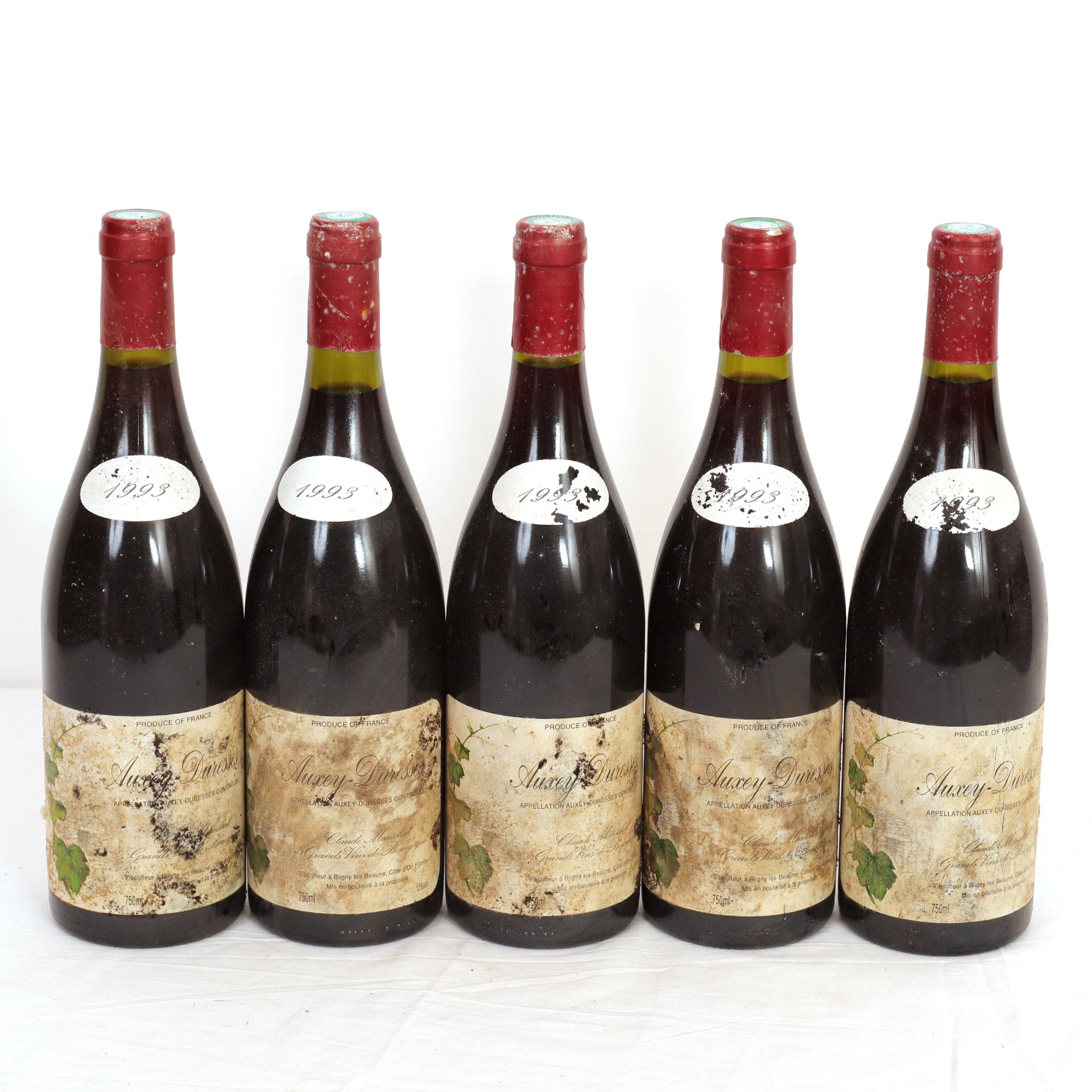 Null 5 Btls Bourgogne,Auxey Duresses Grands vins de Bourgogne 1993 

Niveaux dif&hellip;