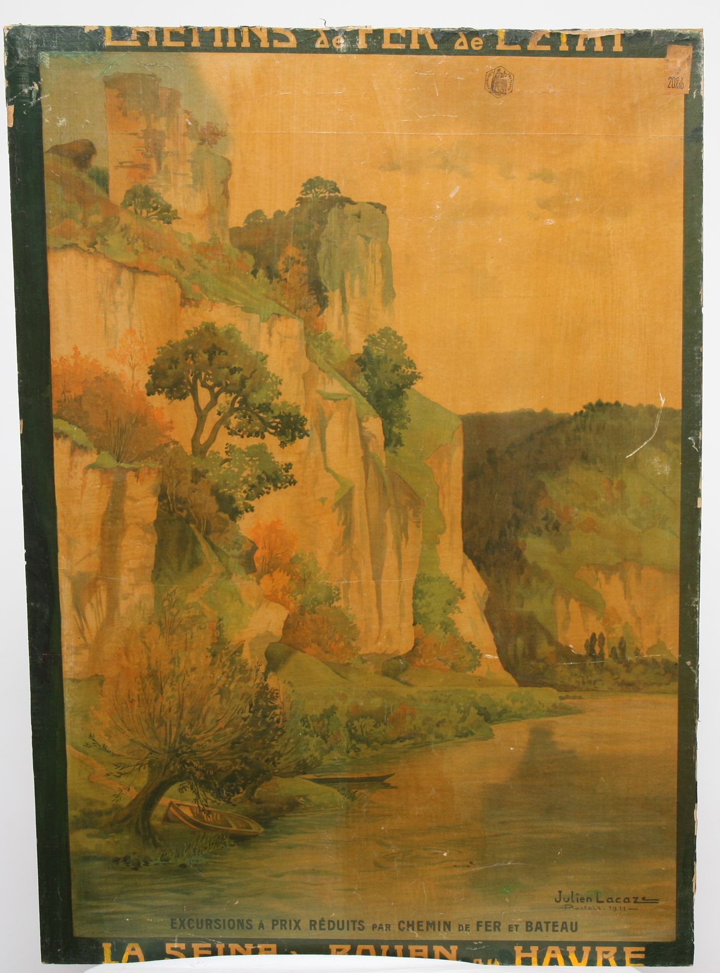 Null 海报 "国家铁路--从鲁昂到勒哈弗的塞纳河"。

粘贴在面板上的海报

20世纪初

102 x 73 cm

如是