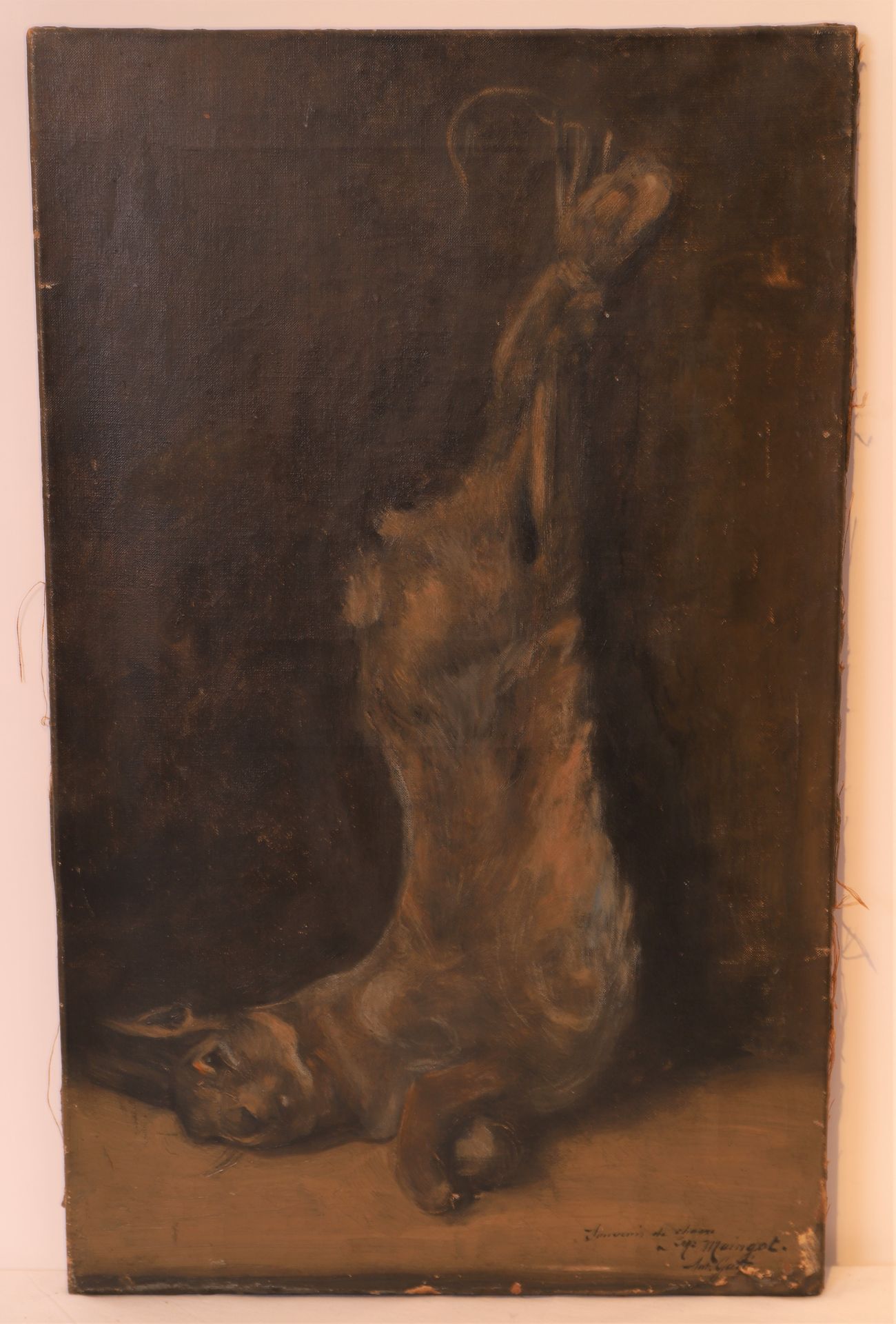 Null 安托万-加蒂（1852-19）的优秀绘画作品《拉平的自然》（NatURE MORTE AU LAPIN）。

右下角有签名的布面油画，有派送

59,&hellip;