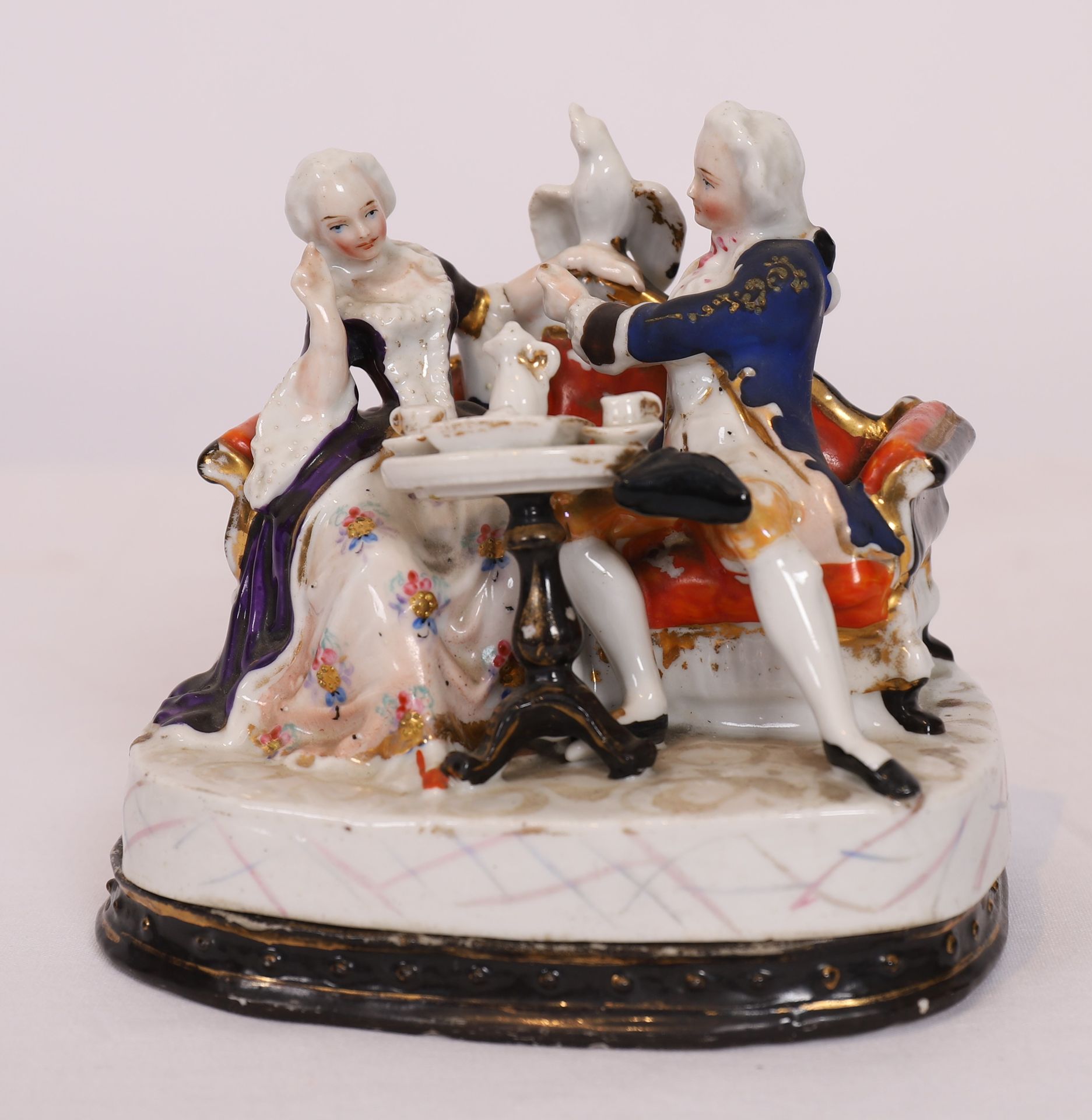 Null AMUSING DOUBLE INKWELL IN POLYCHROME PORCELAIN

The lower part with the res&hellip;