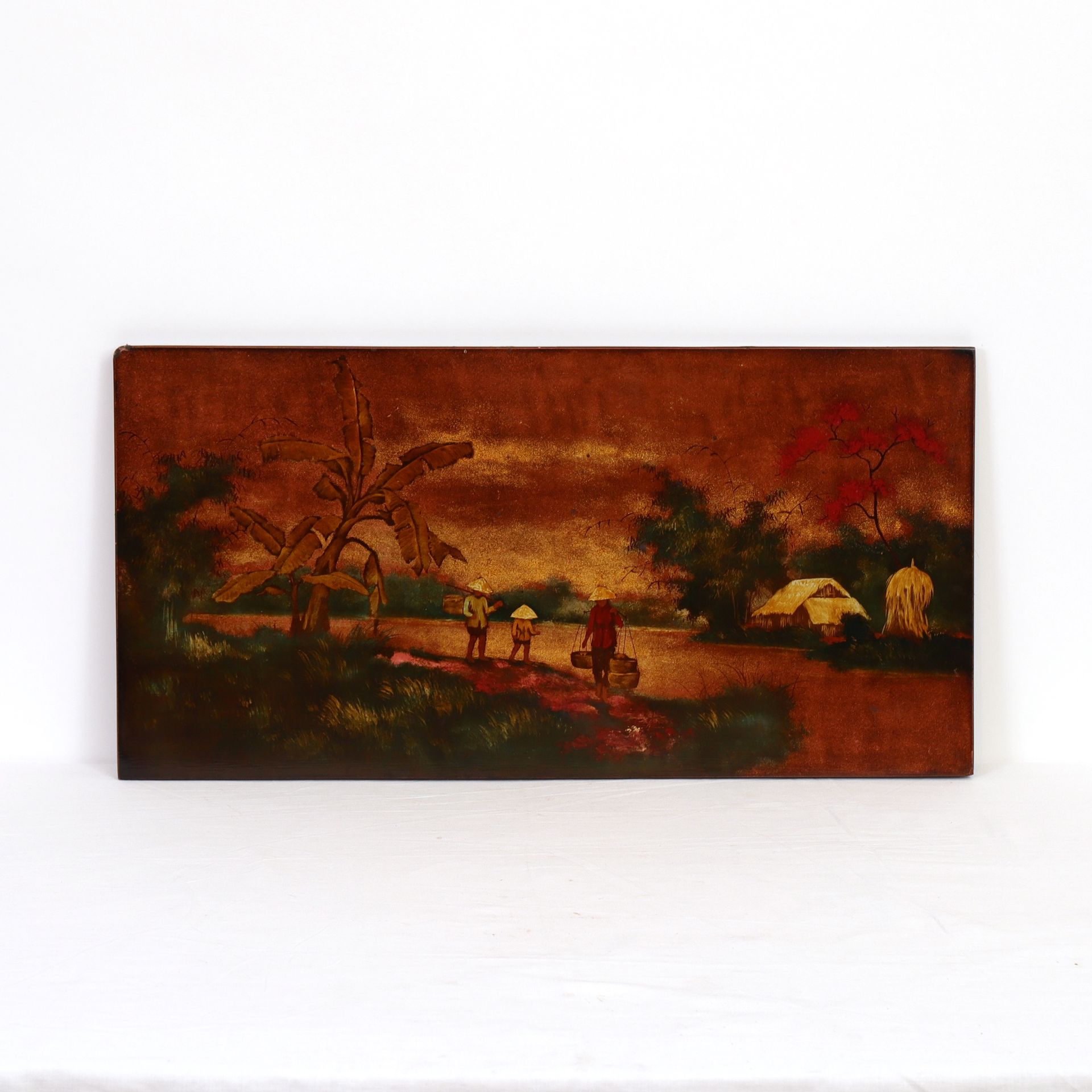 Null VILLAGE" PANEL attributed to THANH LEY (20th)

Natural lacquer on wood pane&hellip;