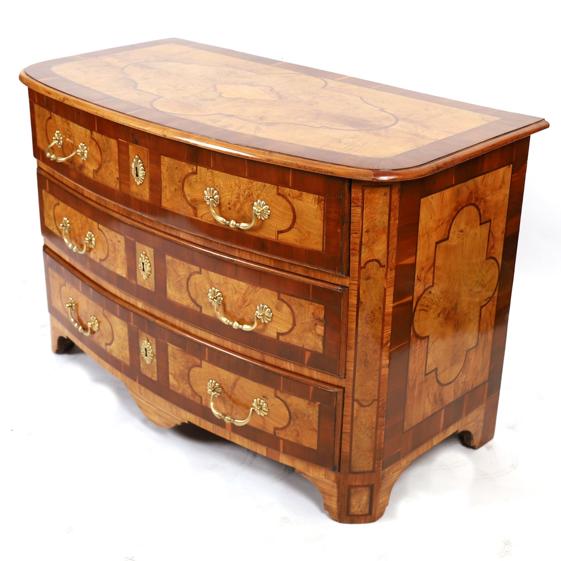 Null VERY BEAUTIFUL LOUIS XIV COMMODE in light wood in the spirit of the HACHE, &hellip;