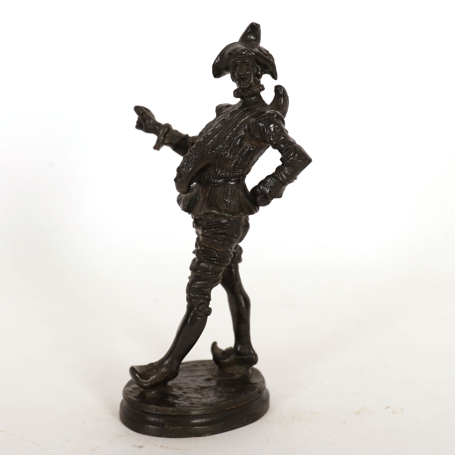 Null 皮埃尔-格拉内（1842-1910）的铜质 "波利希内尔"。

带棕色铜锈的青铜器，表现了《喜剧》的特点，19世纪

底座上有签名

高：21厘米
