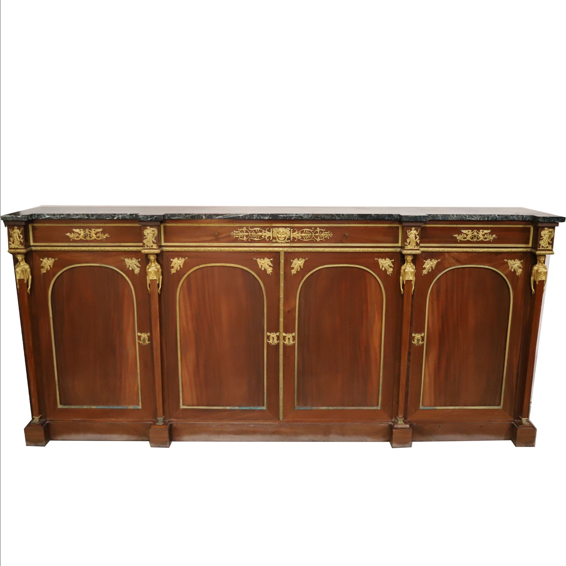 Null LARGE ENFILADE MODEL RETURN FROM EGYPT IN GOLDEN BRONZE AND CASEWOOD, model&hellip;