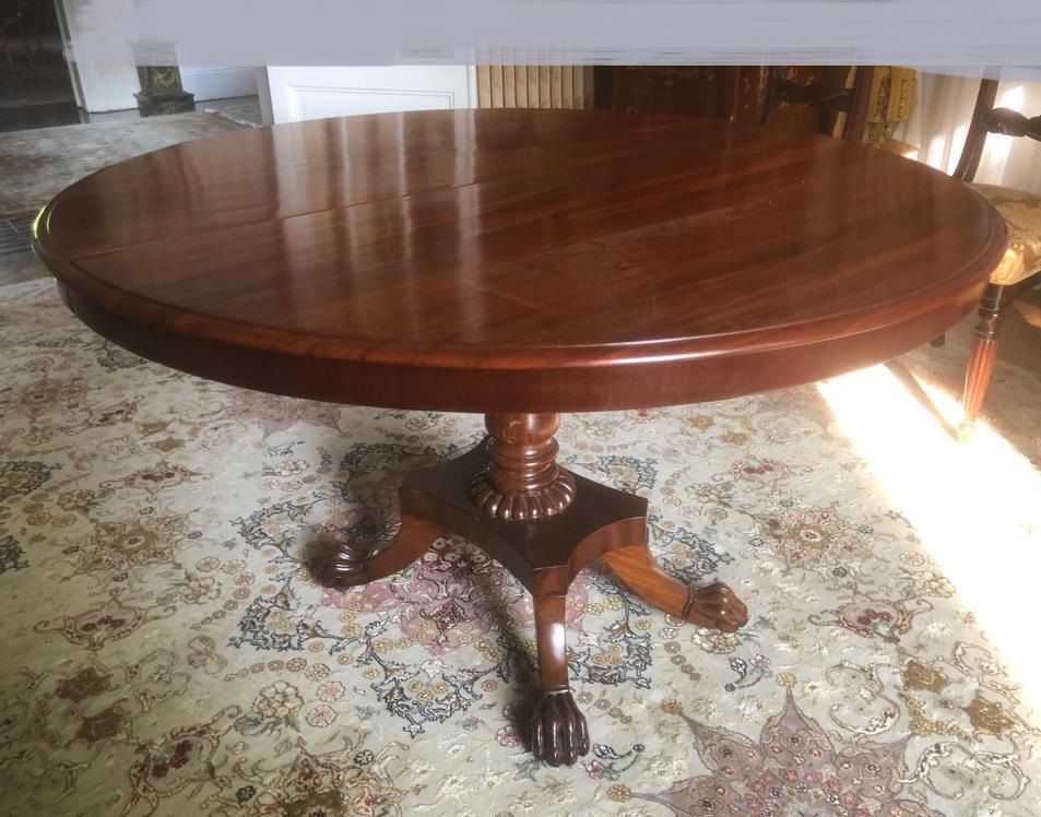 Null VICTORIAN MAHOGANY ROUND TABLE WITH TWO EXTENSIONS

Central leg supported b&hellip;