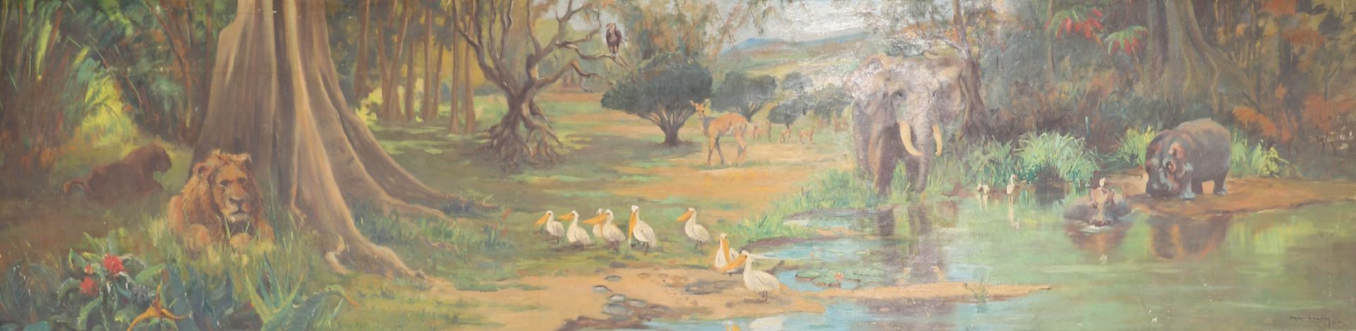 Roger BAUDRY 罗杰-鲍德里（Roger BAUDRY）的 "非洲动物报酬 "表（第二十期）。

右下角署名 "Isorel "的油画

20世纪时期&hellip;