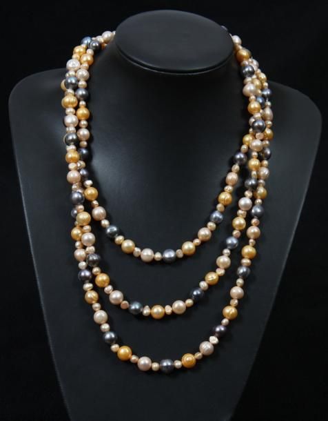 Null SAUTOIR EN PERLES TRICOLORES/PEARL NECKLACE TRICOLOR

En perles de tailles &hellip;