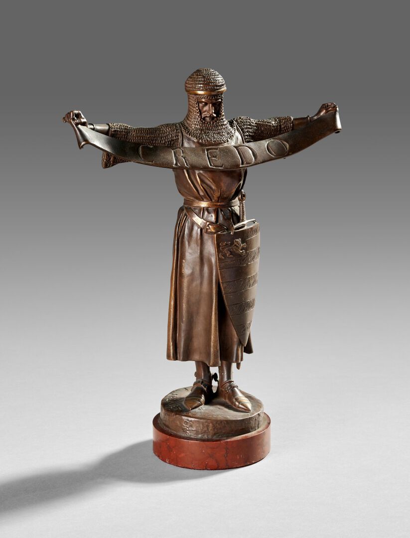 Null Emmanuel FREMIET (1824-1910)

"Credo".

Bronzo con una patina marrone sfuma&hellip;
