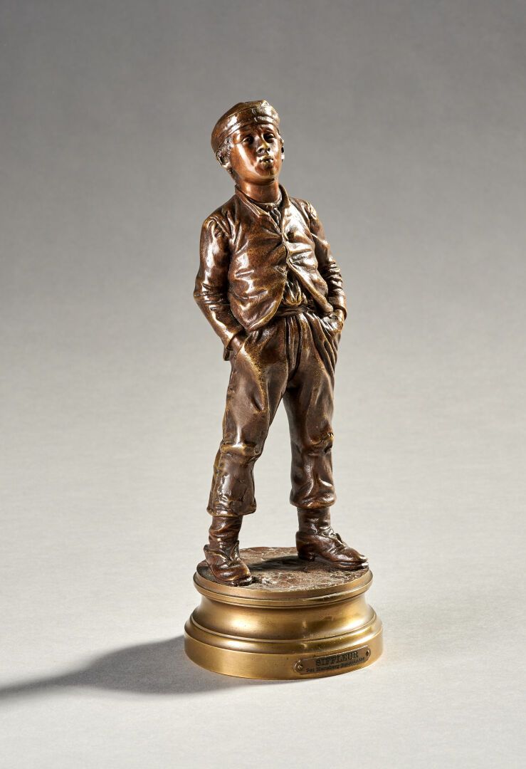 Null Halfdan HERTZBERG (1857-1890)

"The whistler".

Bronze with a shaded brown &hellip;