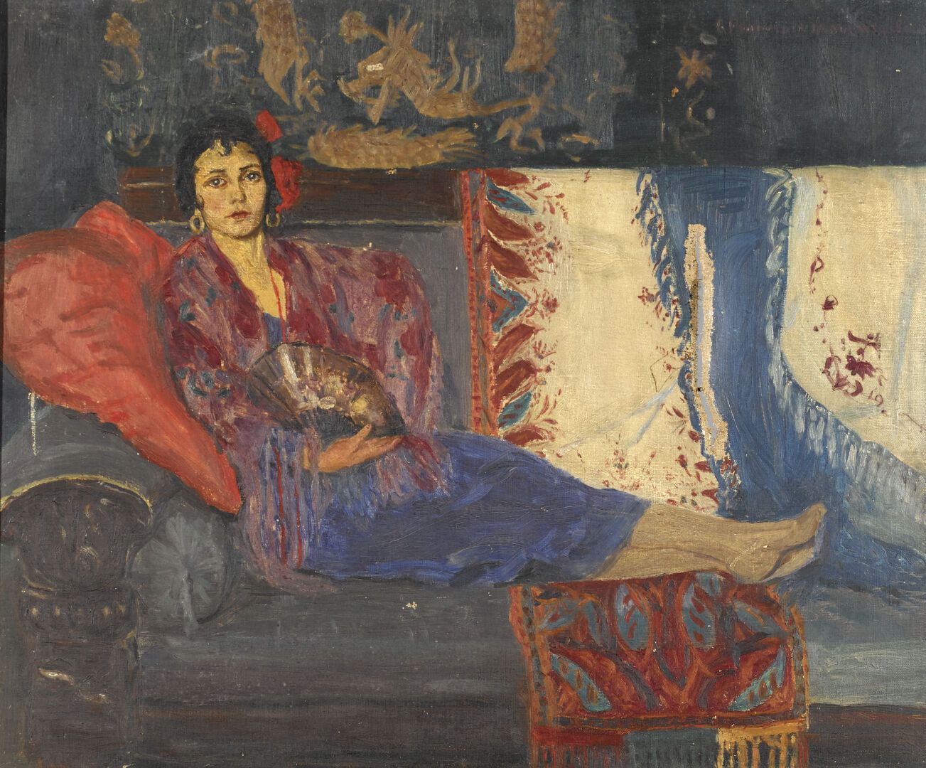 Null 雷切尔-福尔曼特罗-温斯洛(1880-1974)

2幅画一起呈现。



"一个女人的画像

布面油画，右下角有签名

42 x 32 厘米

经清&hellip;