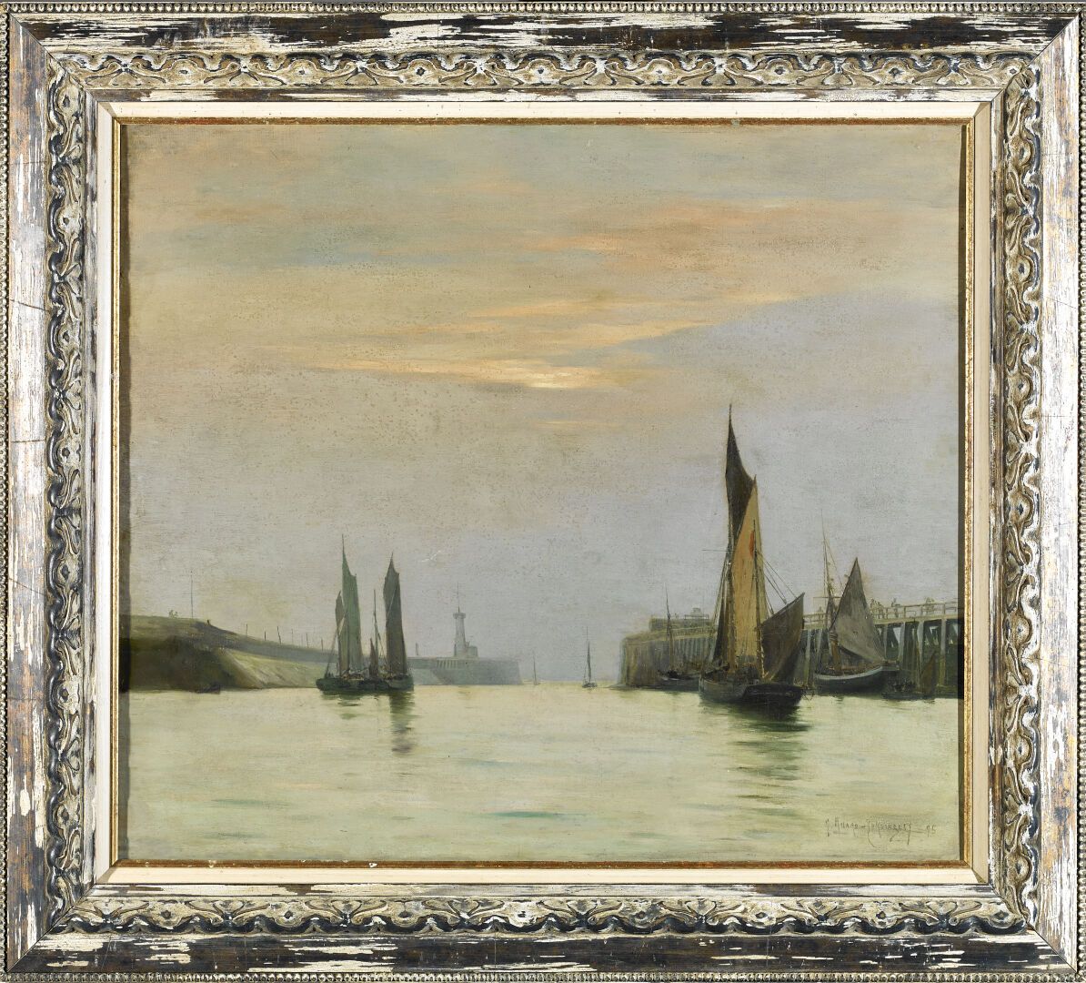 Null 乔治-里查德-柯定理(1873-1939)

"布洛涅港的入口"。

布面油画，右下角有签名和日期95

76 x 95厘米（重新上色）。

木制框架&hellip;