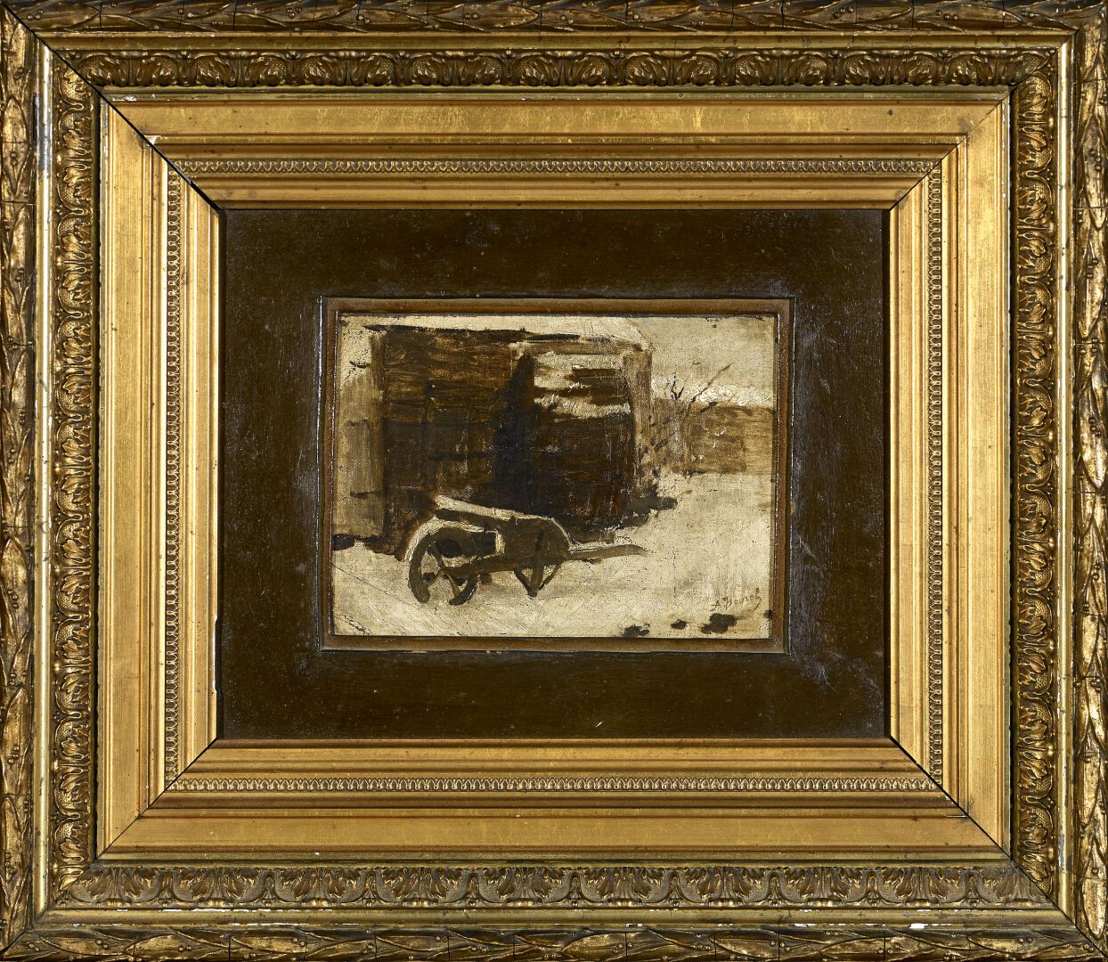 Null Aristide BOUREL (1840-1924)

"Wheelbarrow in the snow

Oil on cardboard sig&hellip;