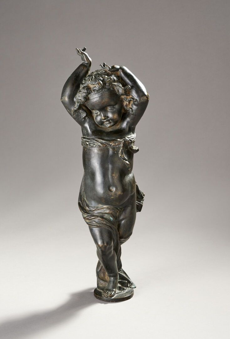 Null Auguste MOREAU (19th century)

Cherub "porte-torchère" in cast iron with pa&hellip;