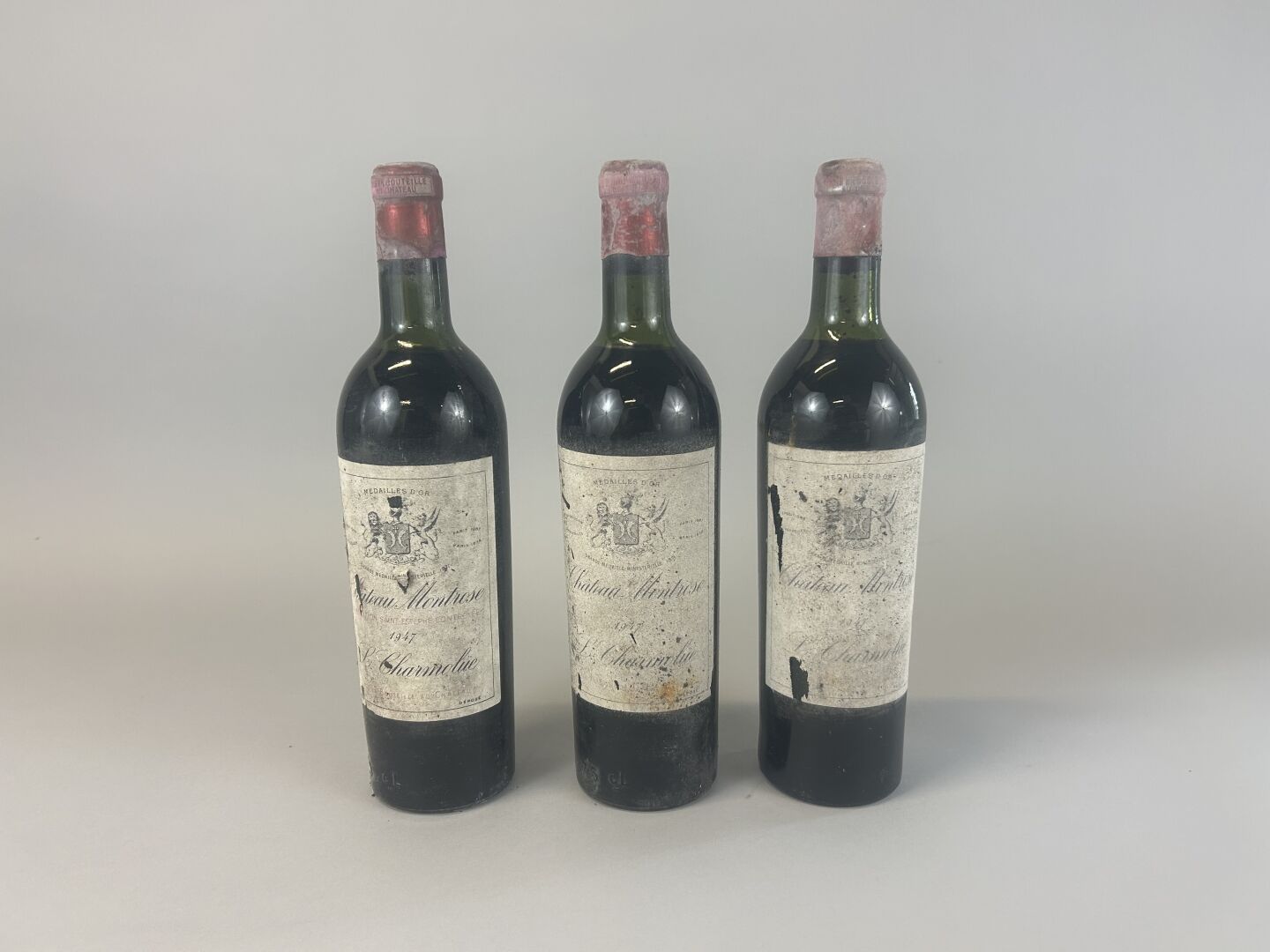 Null BORDEAUX - ST ESTEPHE - Château Montrose 1947 - 3 bouteilles (ELA, HE)