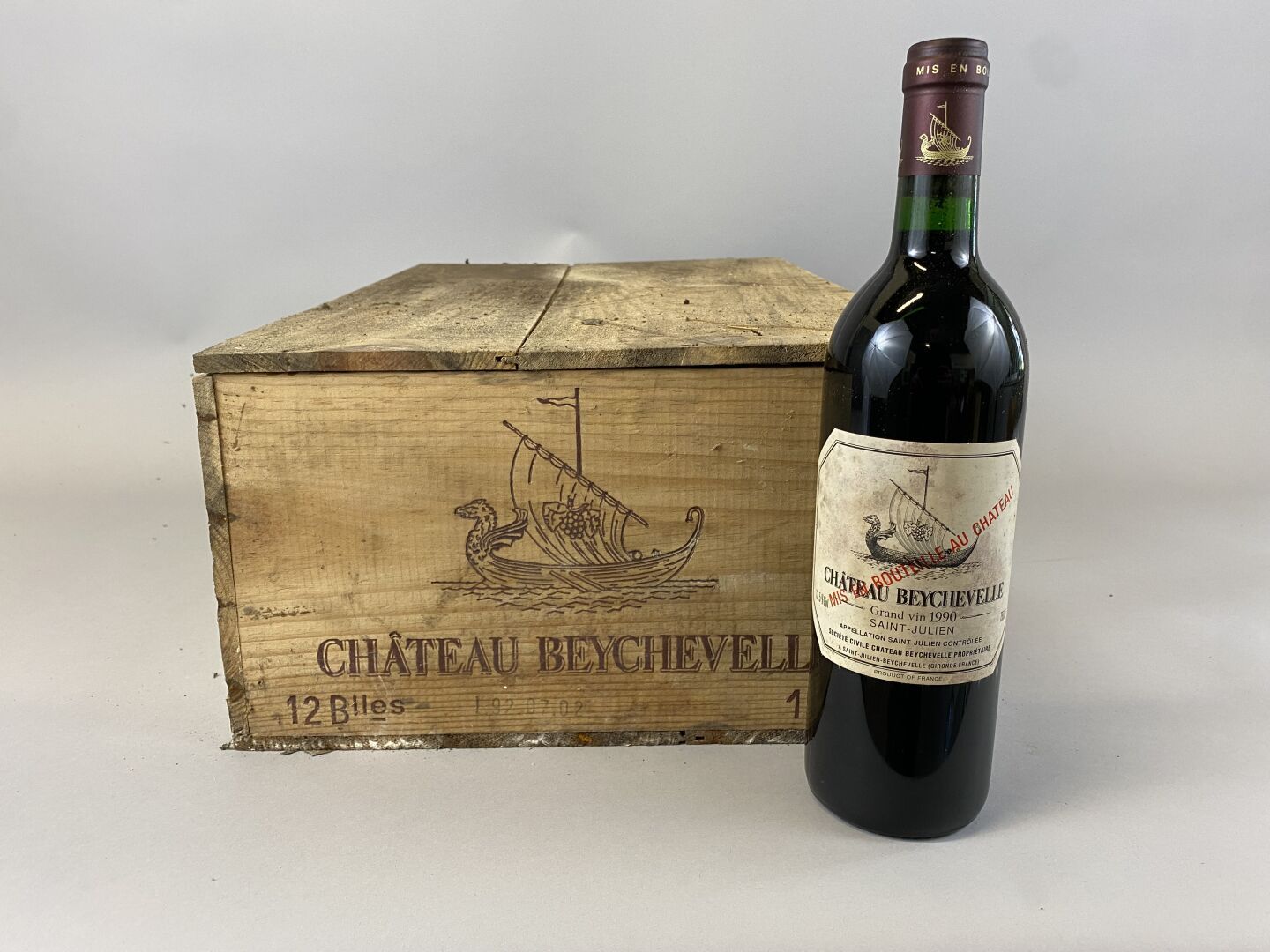 Null BORDEAUX - SAINT-JULIEN - CHATEAU BEYCHEVELLE GRAND VIN 1990 - 12 bouteille&hellip;