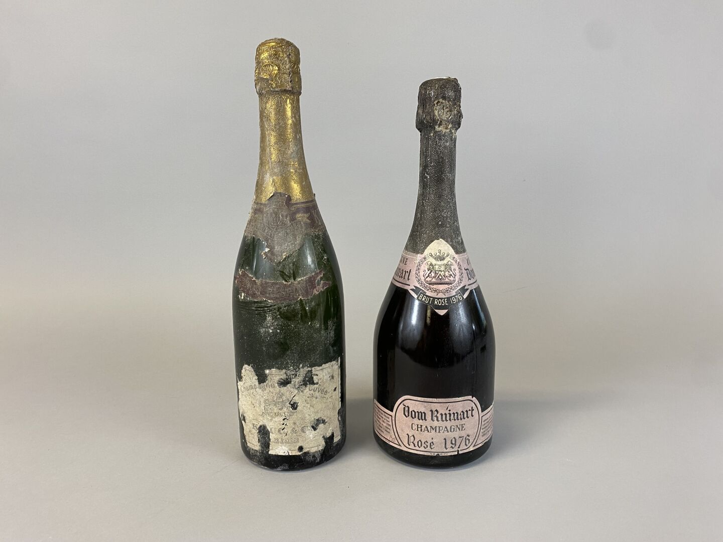Null KRUG Brut香槟1瓶+1976年DOM RUINART Brut桃红葡萄酒-1瓶
